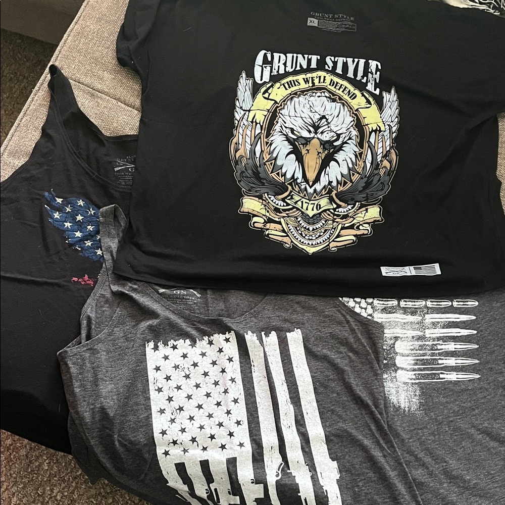 Grunt Style Women’s Lot (3 tanks, 1 Slouchy T)